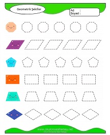 Geometrik Şekiller Çalışma Sayfaları